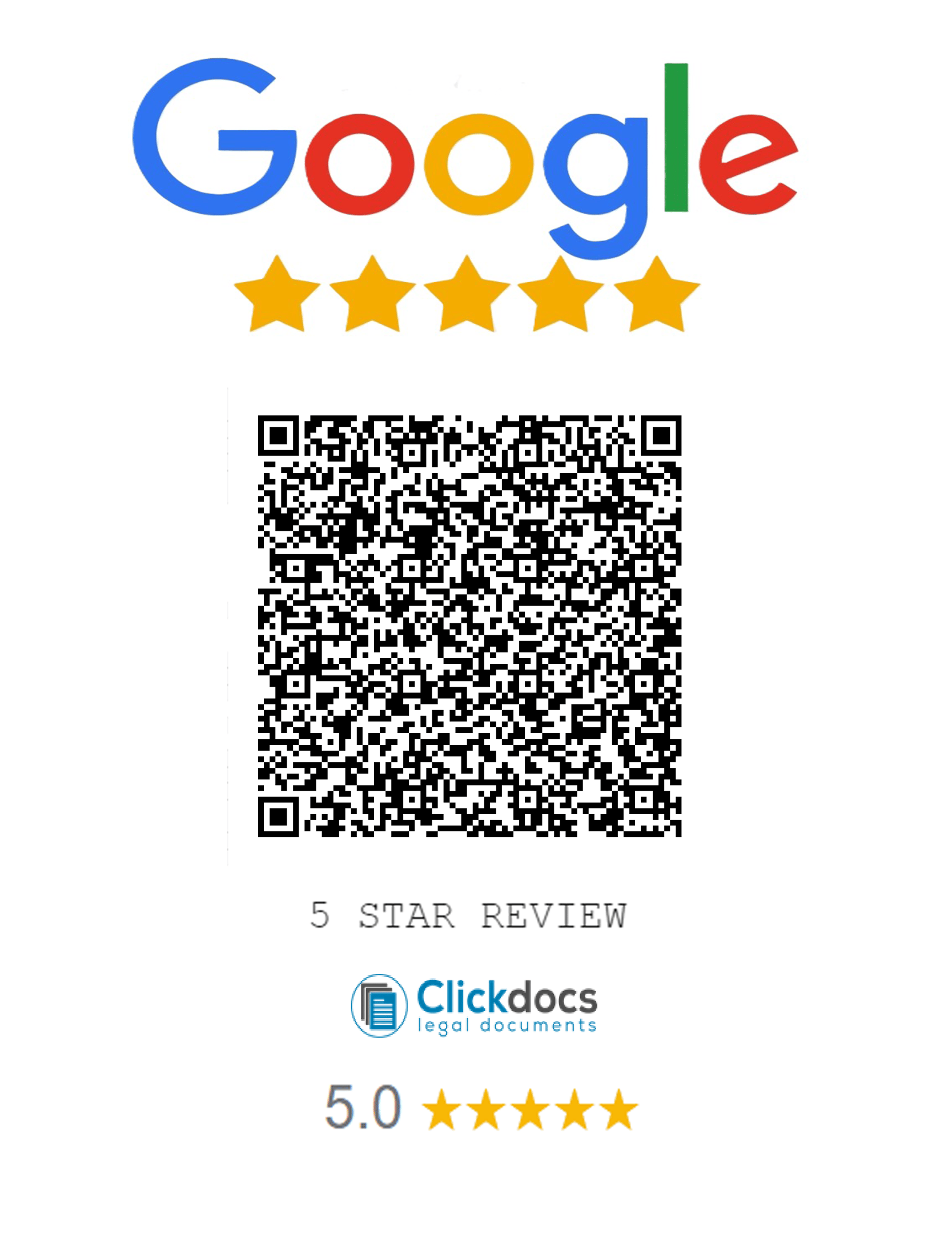 ClickDocs five star Google reviews